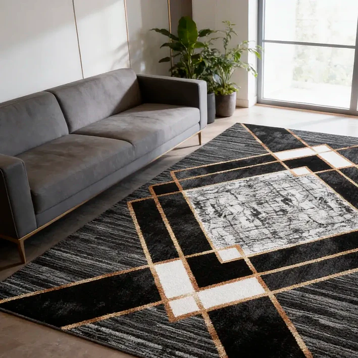 Alfombra Lisa Con Diseño 3d Medida 180 X 200 Cm 2