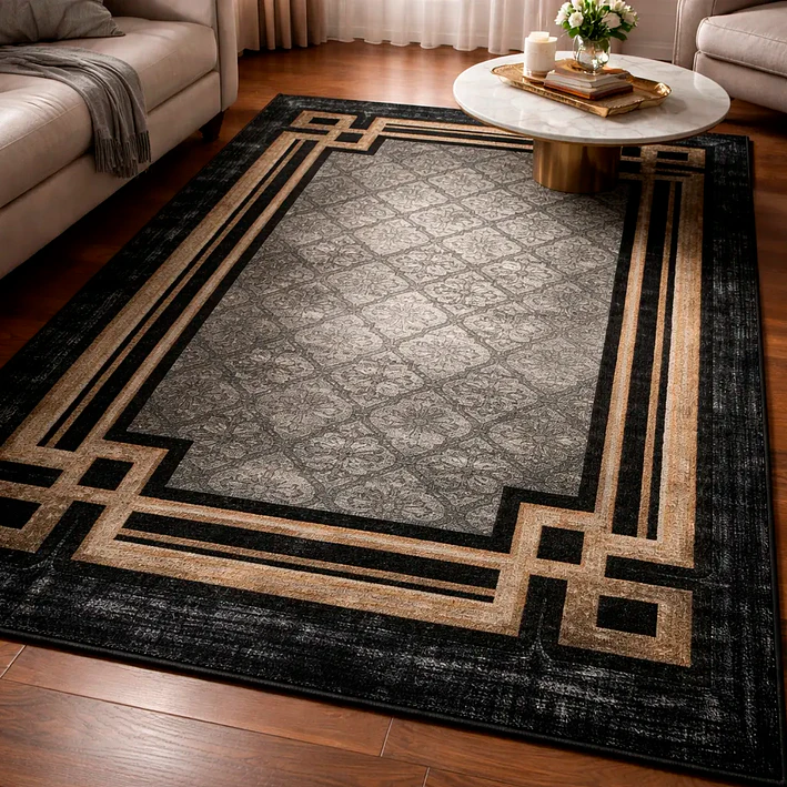 Alfombra Lisa Con Diseño 3d Medida 180 X 200 Cm 8