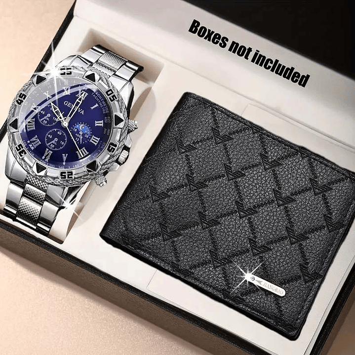 Relógio Quartzo e Carteira 1