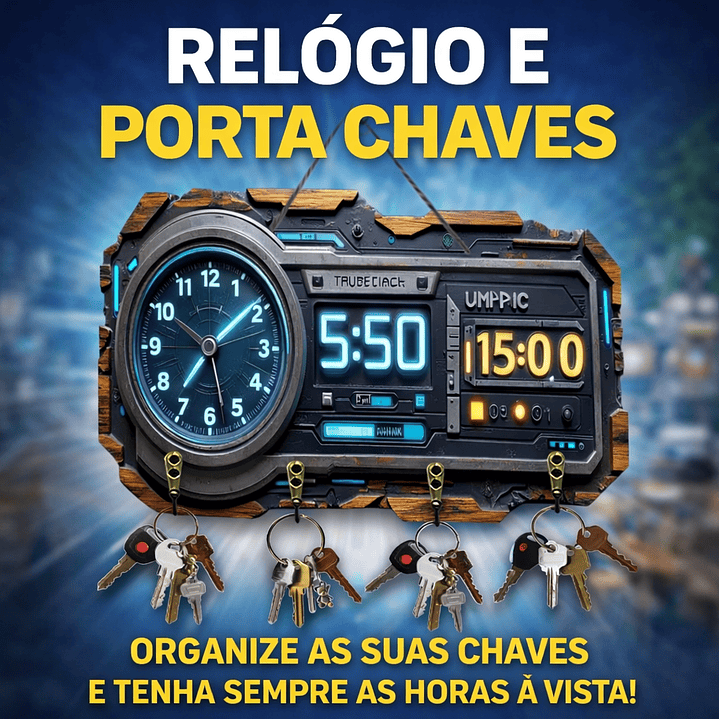 Relógio - Porta Chaves 1
