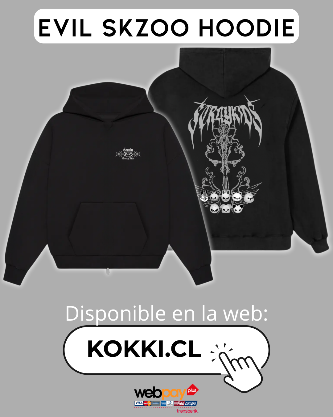 EVIL SKZOO HOOD ZIP-UP スキズ フーディー Hoodie Evil SKZOO Stray Kids World Tour 2025