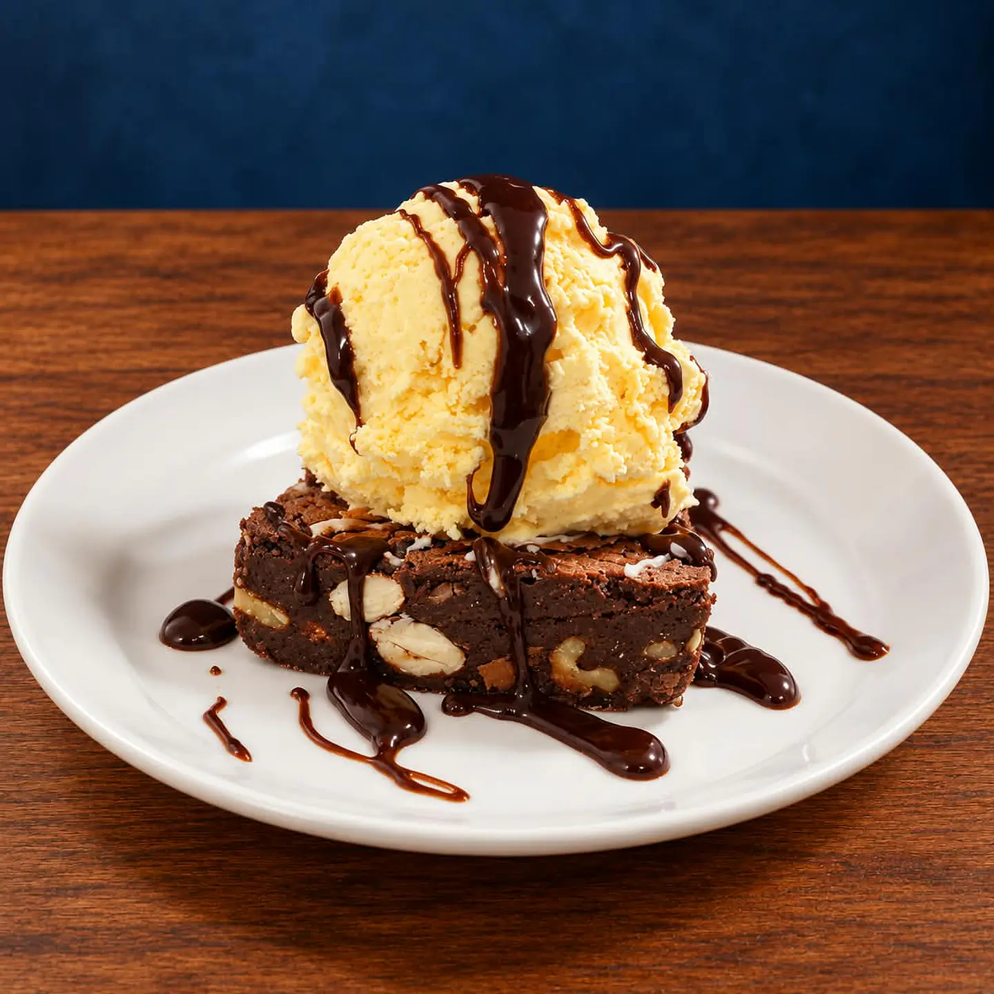 Brownie con helado 1