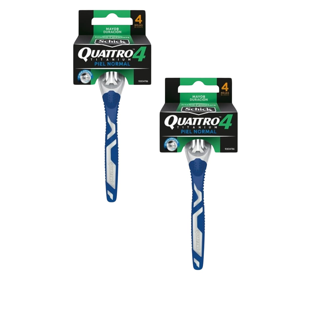 Schick Afeitadora Quattro Titanum x 2 unidades 1