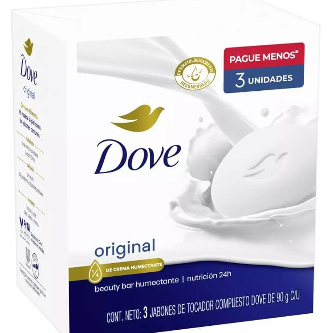 Dove Jabon en barra 3x90g 2