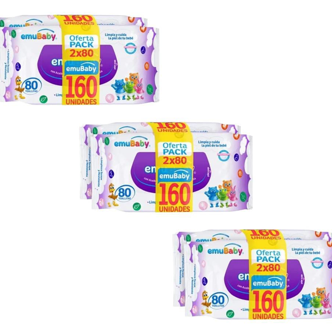 Emubaby Toallas Humedas pack 6 x 80 1
