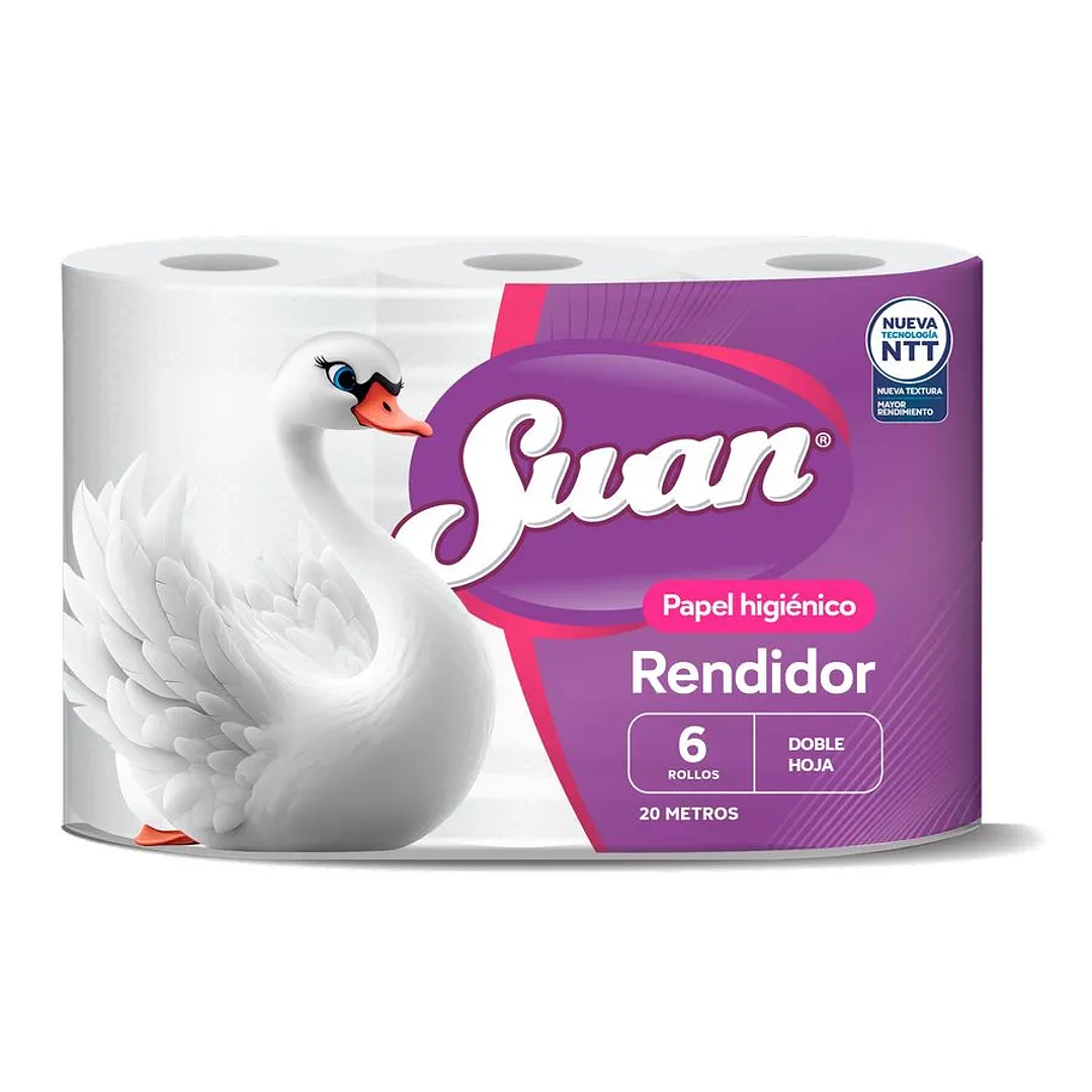 Papel Higiénico Swan Rendidor Pack 48 Rollos De 20mts 1