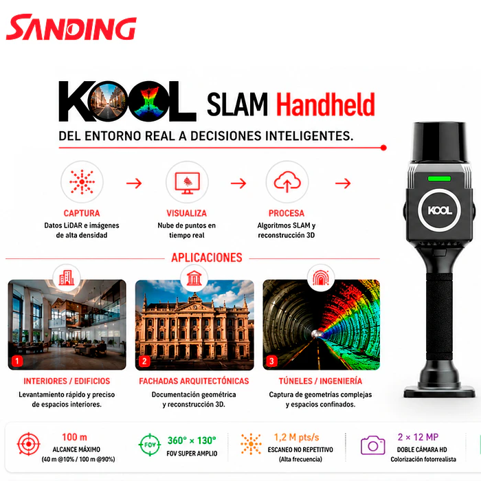 SLAM (Escáner de mano 3D) - KOOL 8