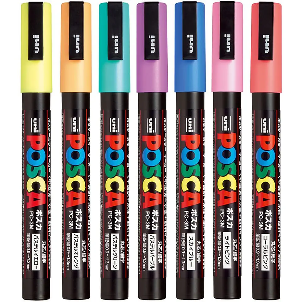MARCADORES PINTURA ACRÍLICA 7 UNIDADES PASTELES 09MM-1.3MM 3