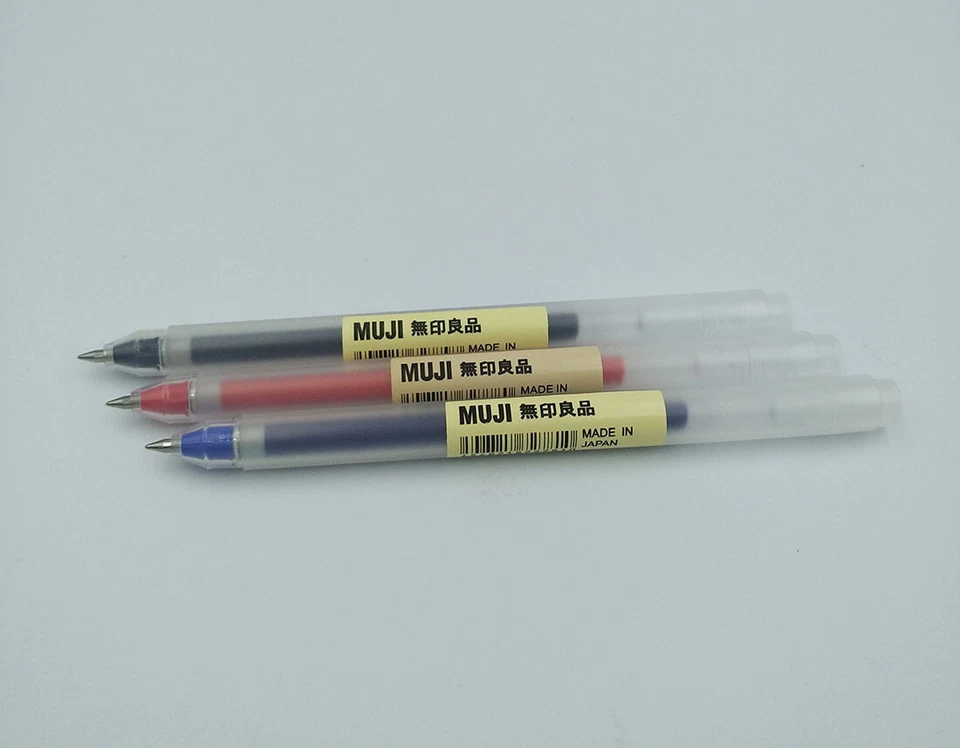Bolígrafo MUJI Japón tinta GEL colores negro o azul 0.38MM/0.5MM 5