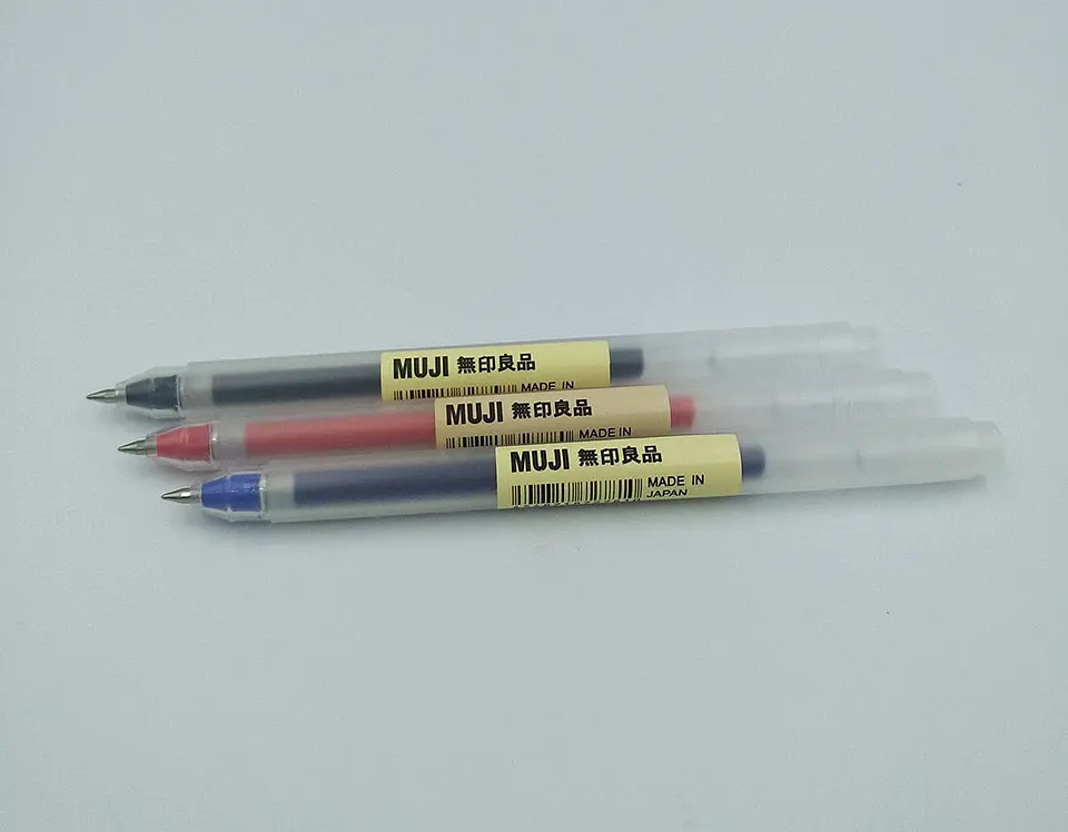 Bolígrafo MUJI Japón tinta GEL colores negro o azul 0.38MM/0.5MM 5
