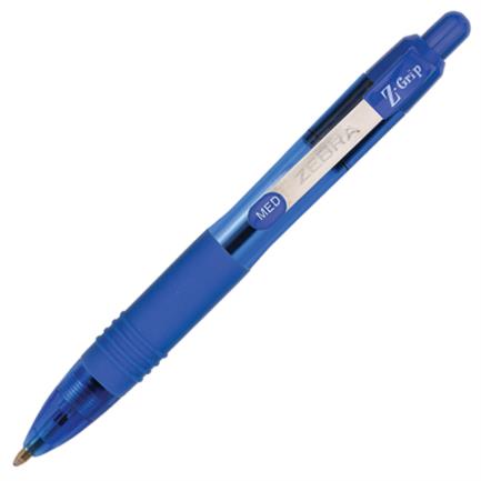 Bolígrafo Retráctil Z-Grip Zebra 1.0 MM PACK 6 UNIDADES AZUL O NEGRO 3