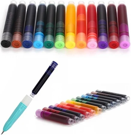 CARTUCHOS DE TINTA PARA PLUMA SET DE 12 COLORES 2