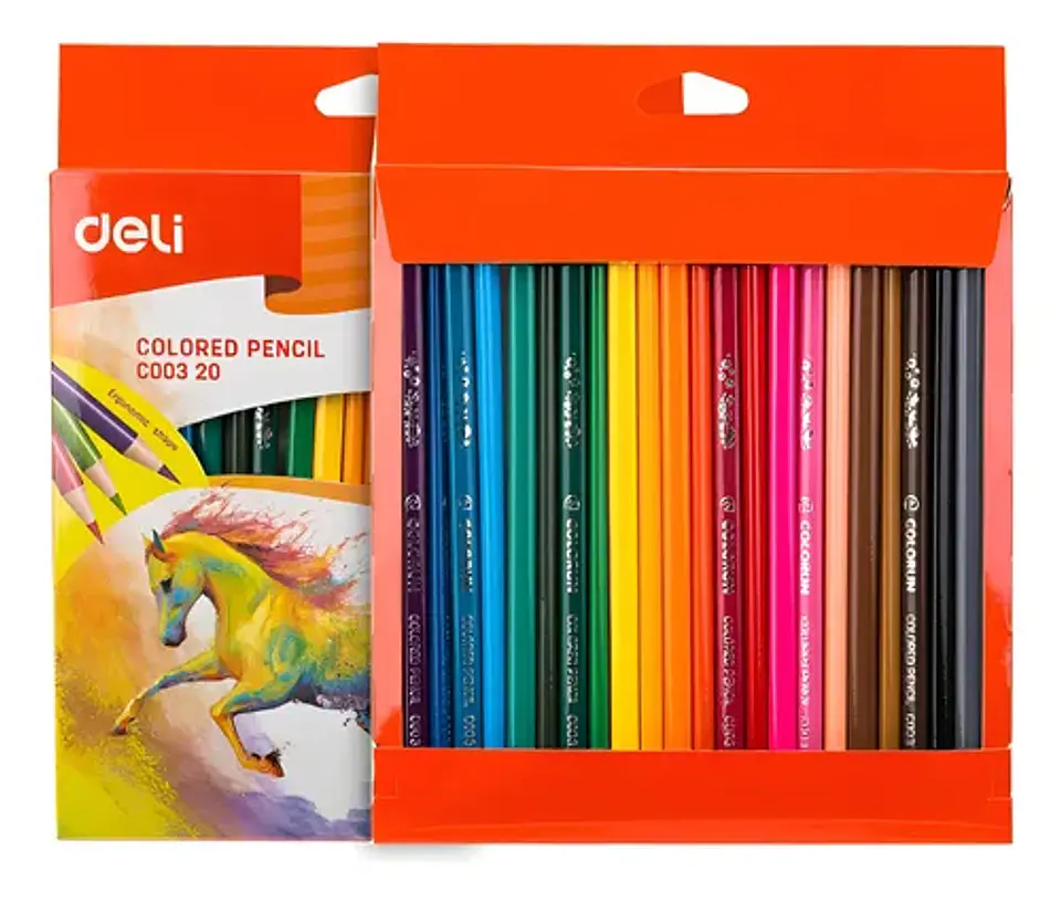 Set 24 Lápices de Colores Deli ColoRun 1