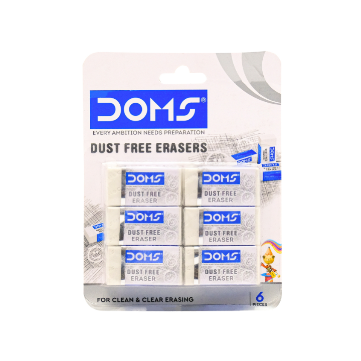 BLISTER GOMA DE BORRAR MINI 6 UNIDADES DOMS 1