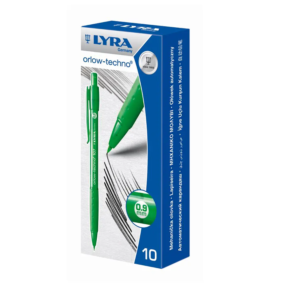 Portaminas Lyra Orlow Techno 0.5mm/0.9mm/2.0mm 4