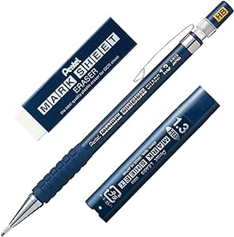 Portaminas PENTEL 1.3 mm incluye minas y goma de borrar