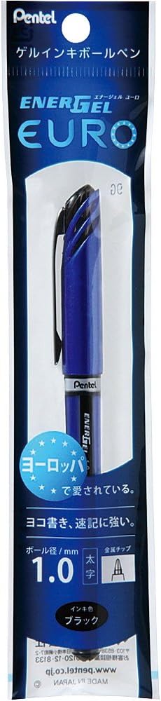 Pentel , EnerGel Euro 1.0mm Tinta negra 1.0mm Secado rapido 2