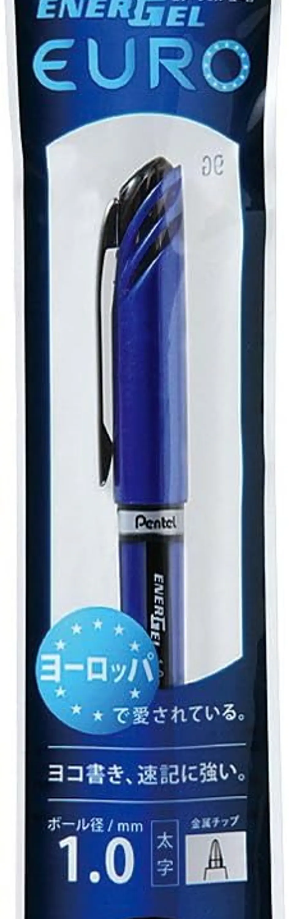 Pentel , EnerGel Euro 1.0mm Tinta negra 1.0mm Secado rapido 2