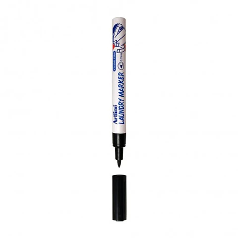 Rotulador artline marcador permanente lavable para textil ek-750 negro punta redonda 0,7 mm