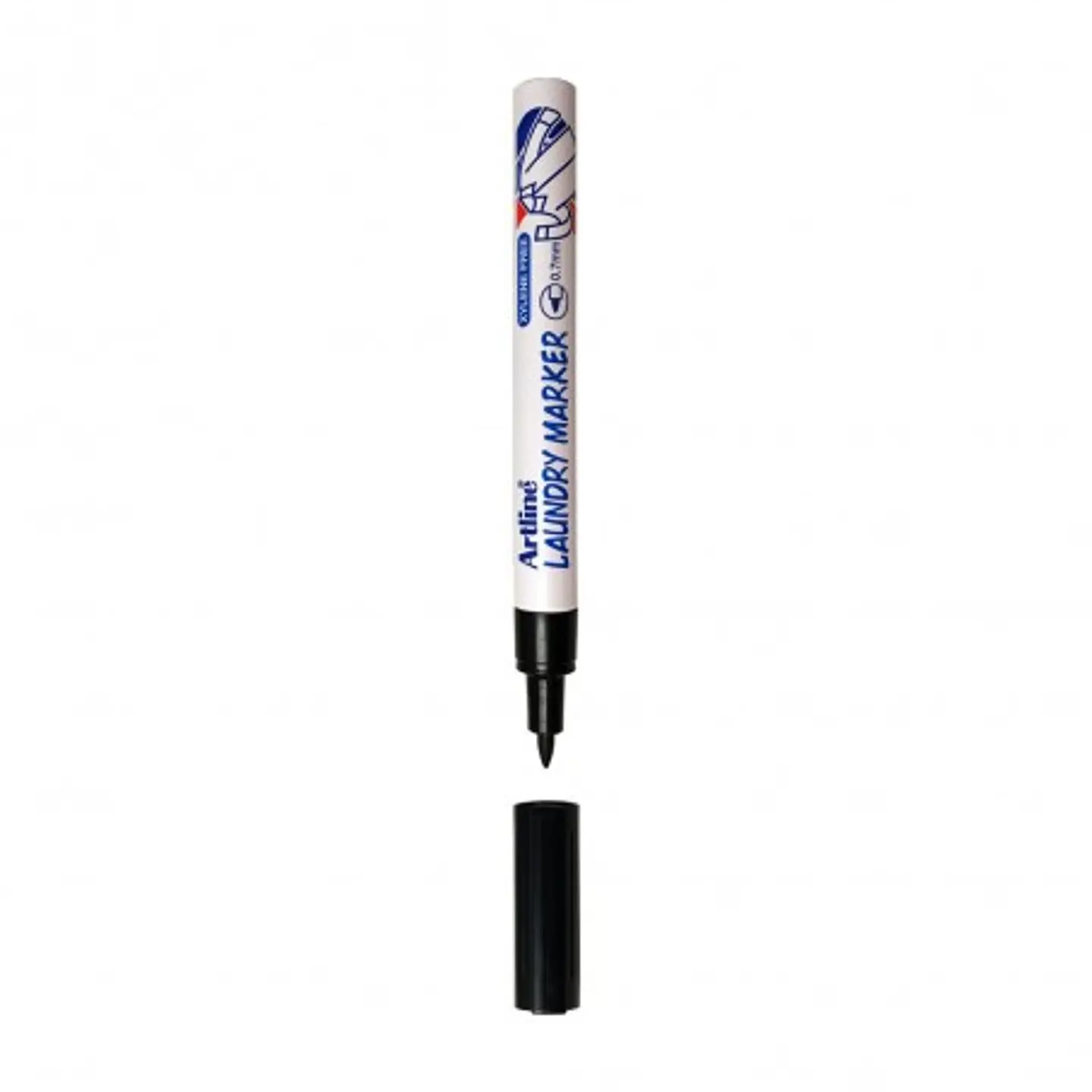 Rotulador artline marcador permanente lavable para textil ek-750 negro punta redonda 0,7 mm 1