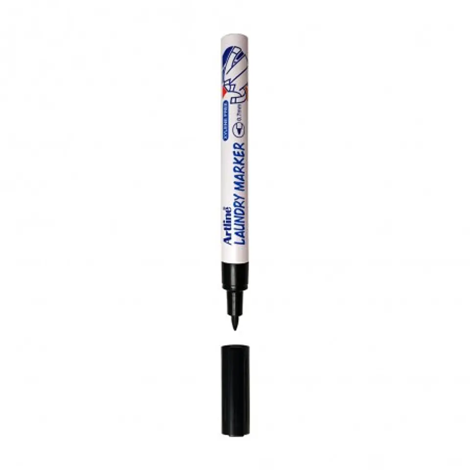 Rotulador artline marcador permanente lavable para textil ek-750 negro punta redonda 0,7 mm 1