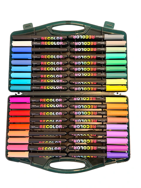 SET 36 MARCADORES DE PINTURA ACRILICA + COLECIONADOR