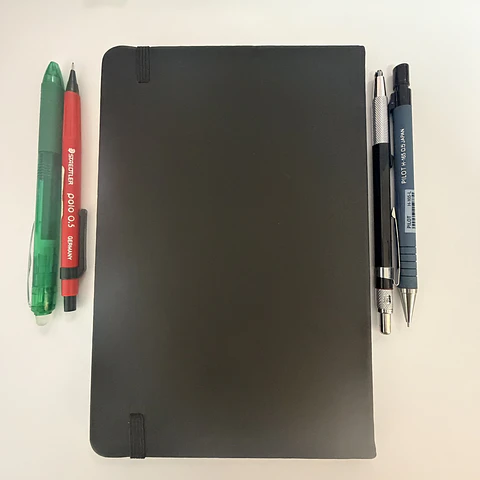 Libreta ligera tamaño A5 papel 80 gramos libre de ácido tapa dura 80 hojas negra