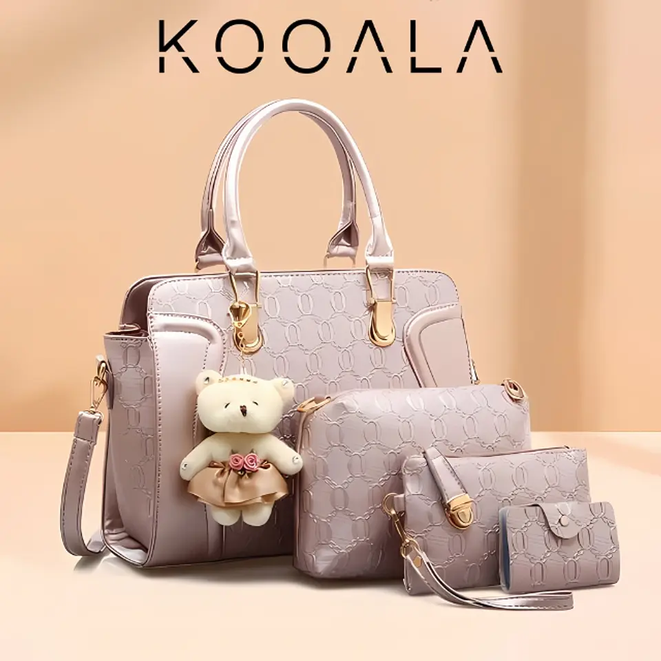 Set de Carteras 4 en 1 para Mujer con Morral y Neceser 10