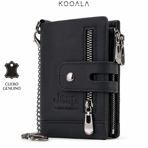Billetera Jeep de Cuero Genuino para Hombre