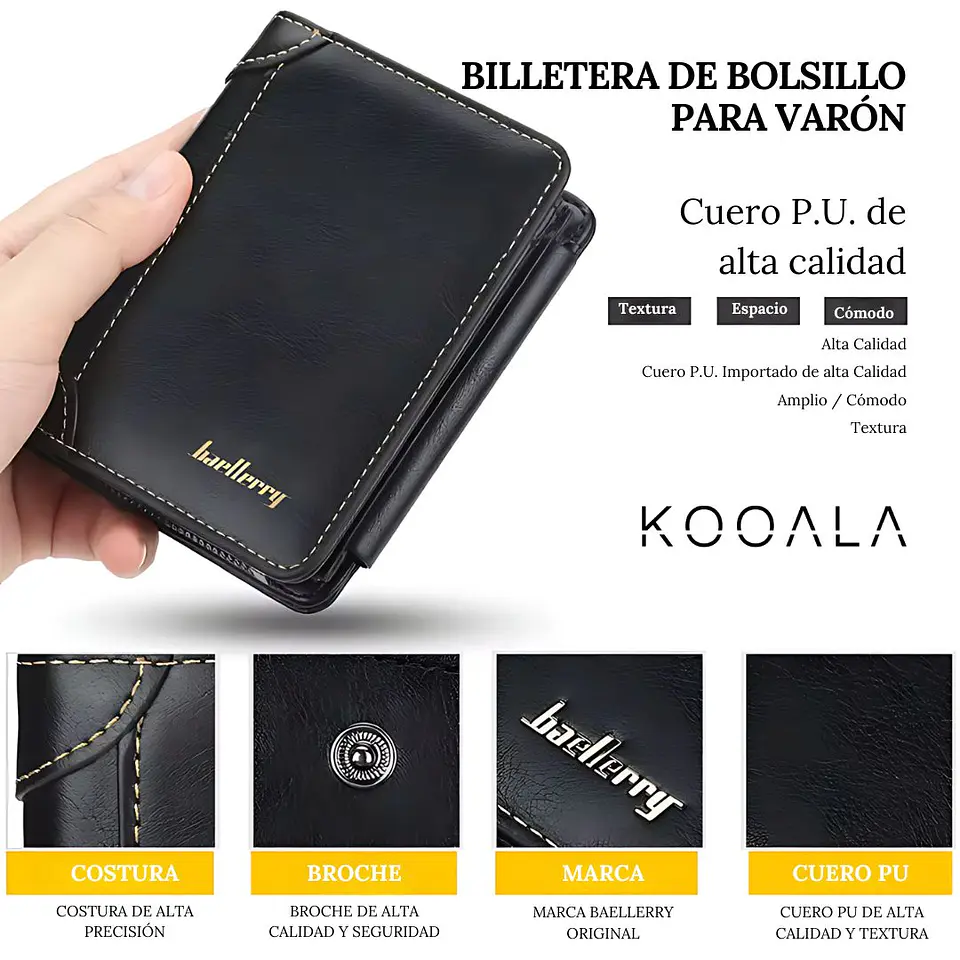 Billetera Baellerry Urban 3 Cuerpos para Hombre 8