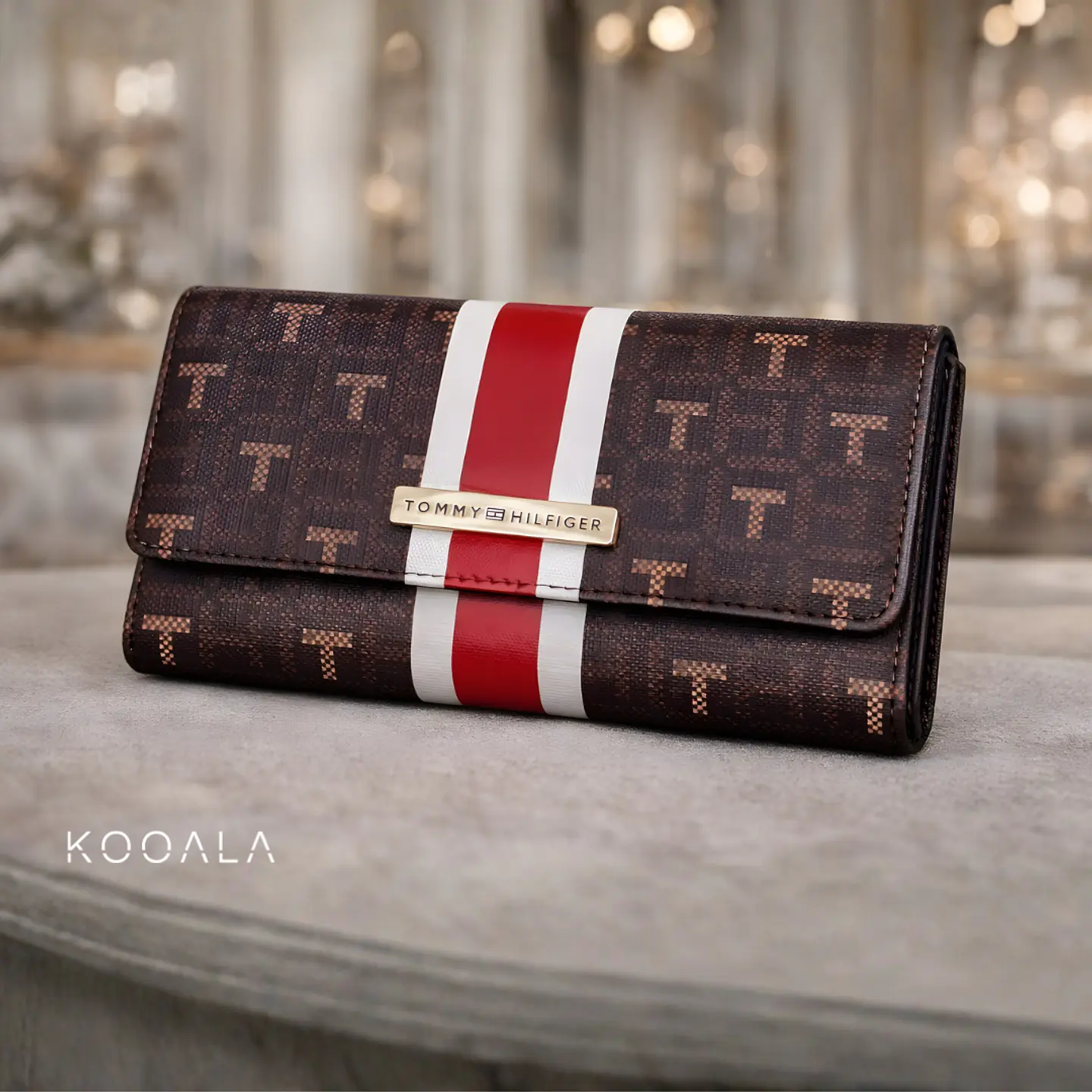 Billetera Tommy Hilfiger Marrón Original para Mujer 1