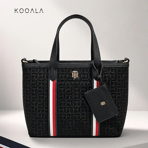 Bolso Tommy Hilfiger Negro con Tarjetero