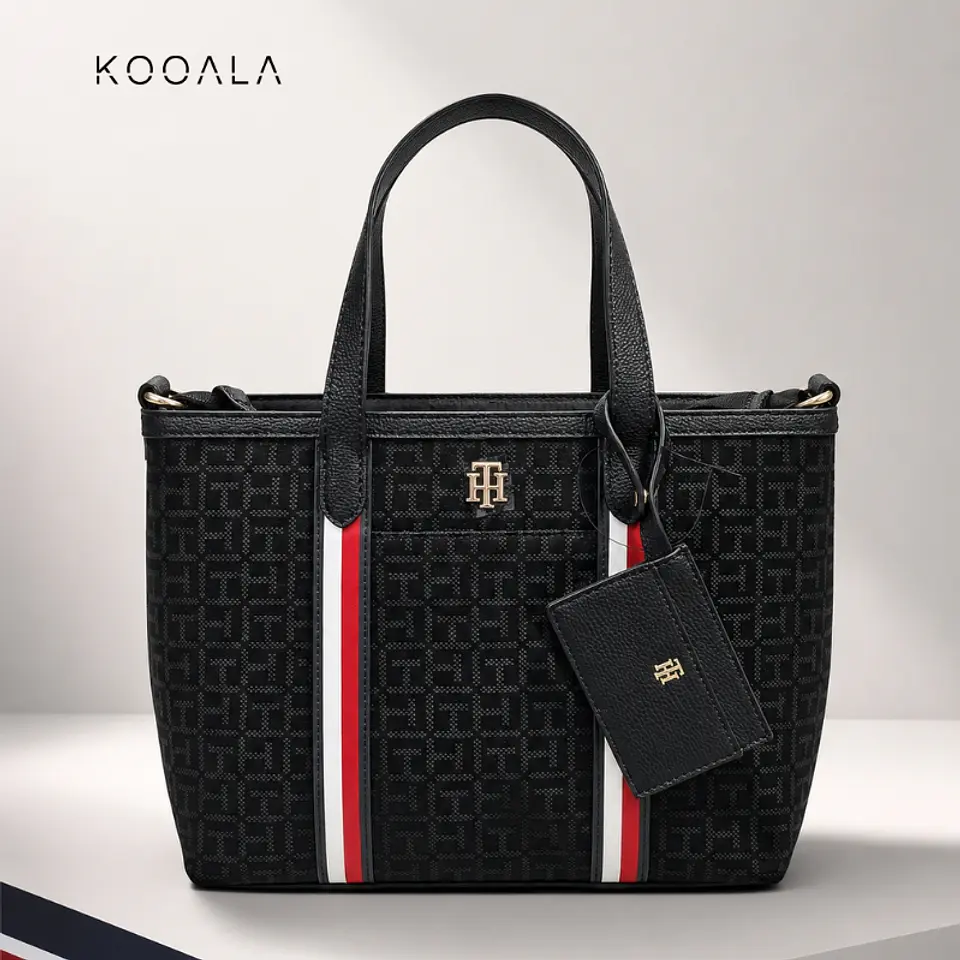 Bolso Tommy Hilfiger Negro con Tarjetero 1