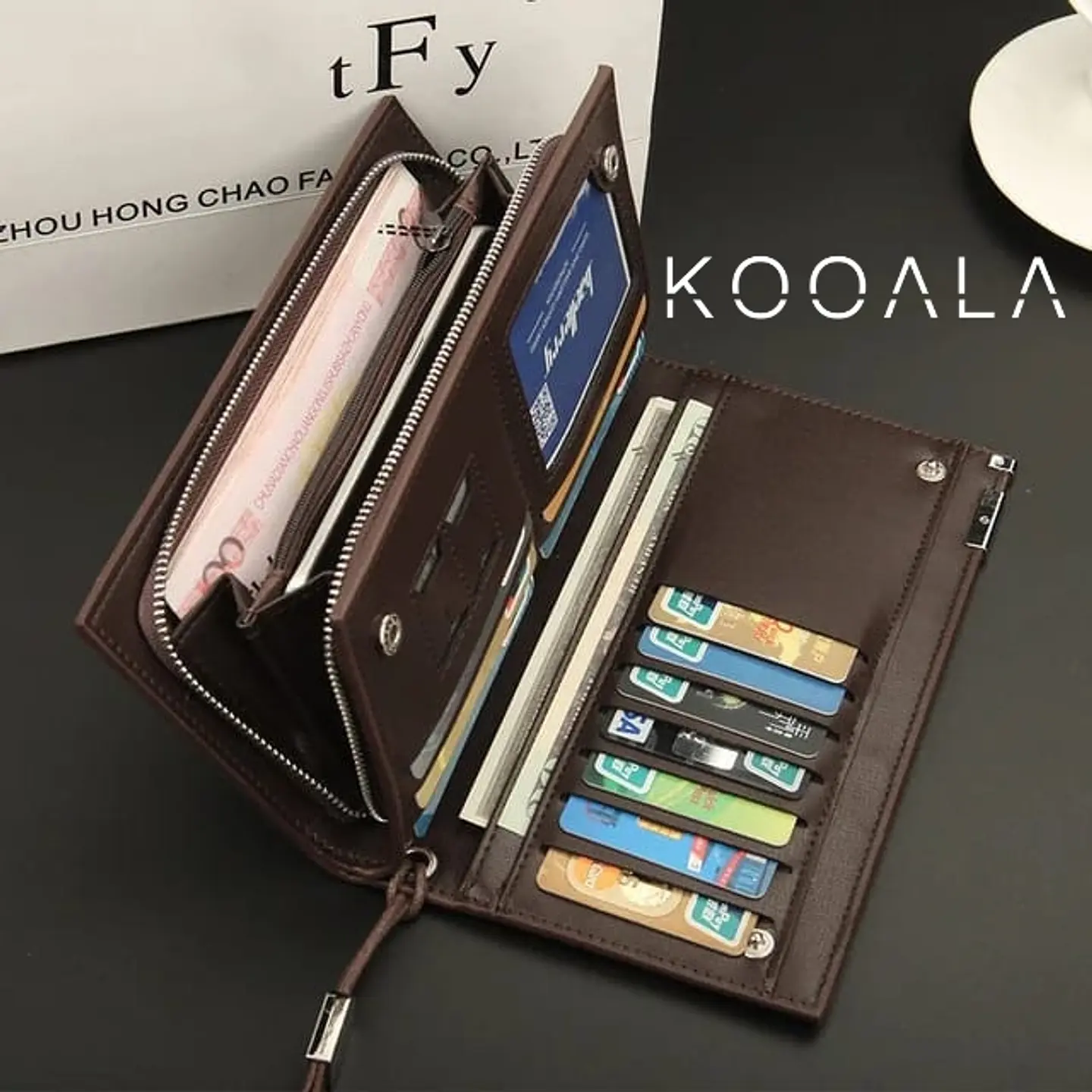 Billetera Baellerry Larga con Detalle Metálico para Hombre 4