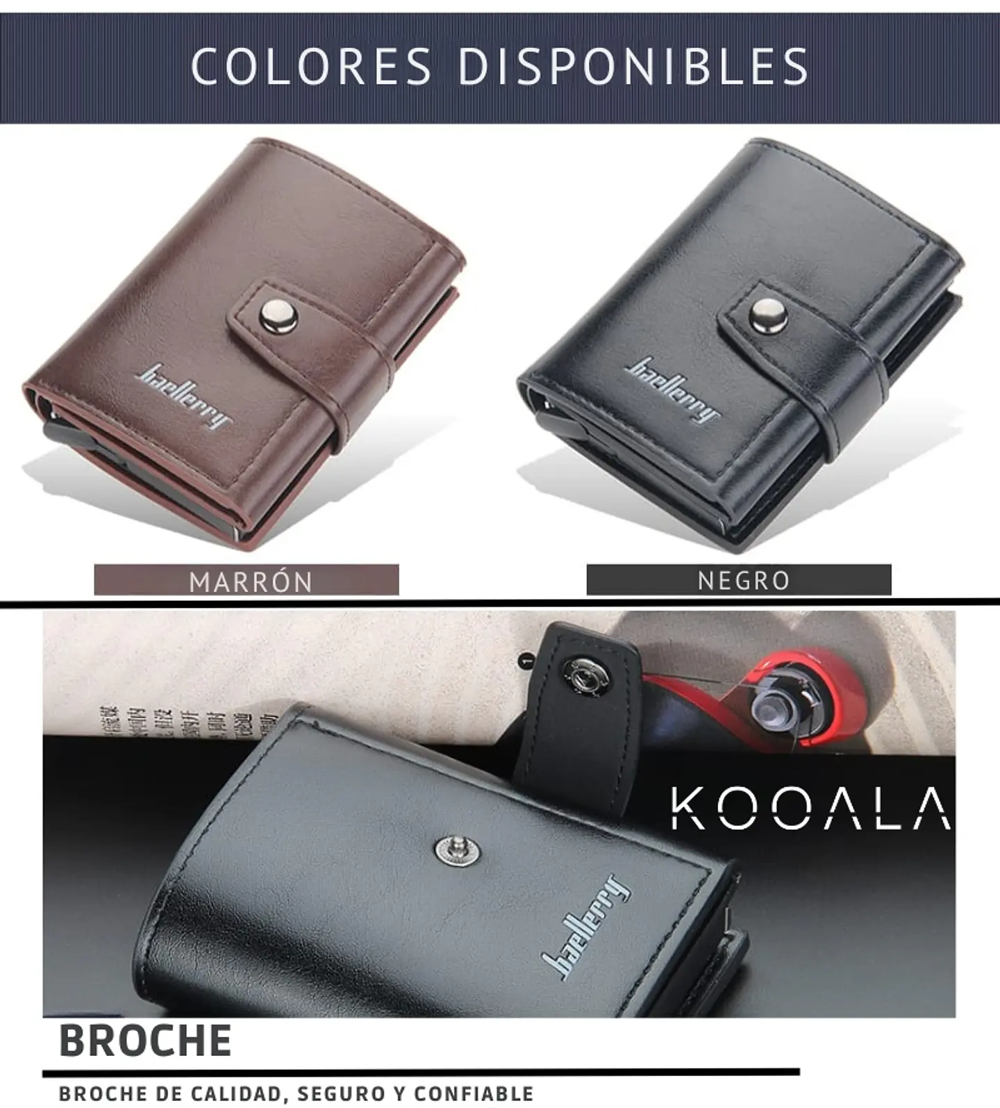 Billetera Smart KOOALA con Tarjetero Automático RFID 9