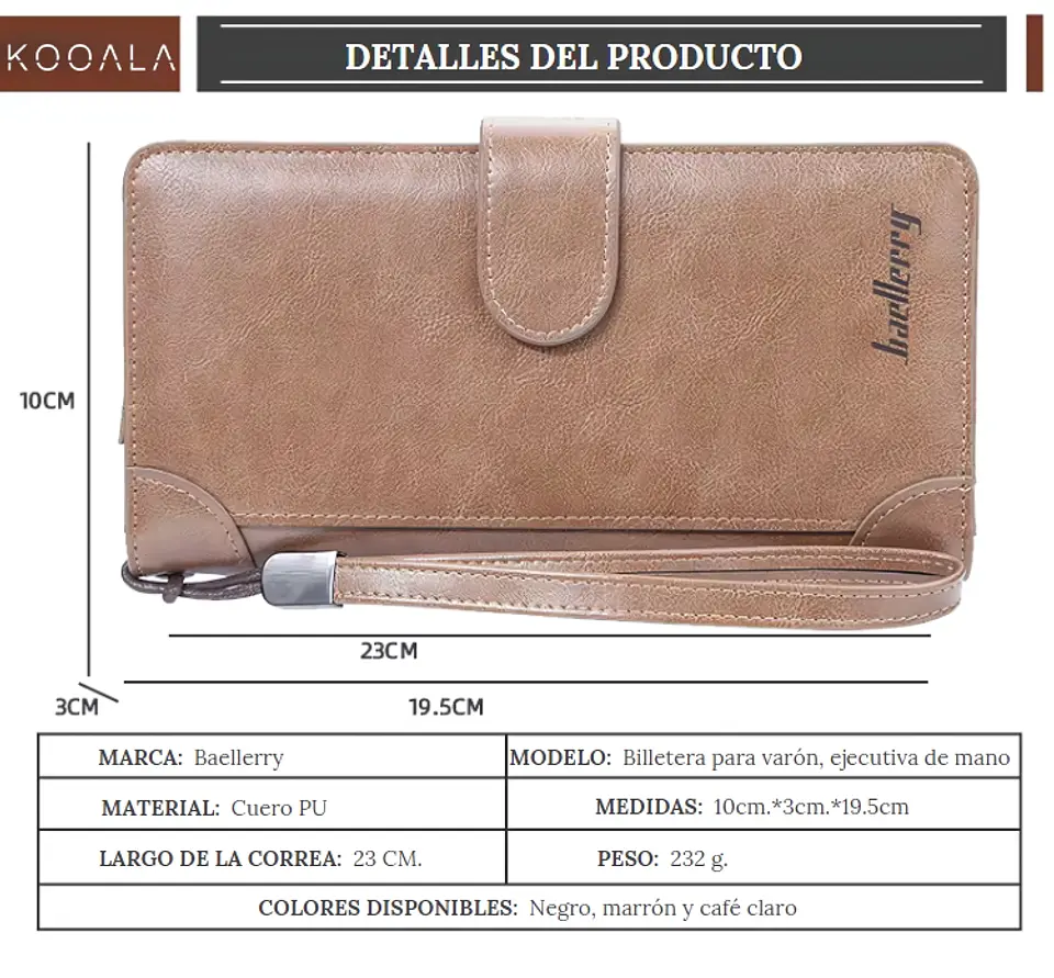 Billetera Baellerry Ejecutiva de Mano para Hombre 7