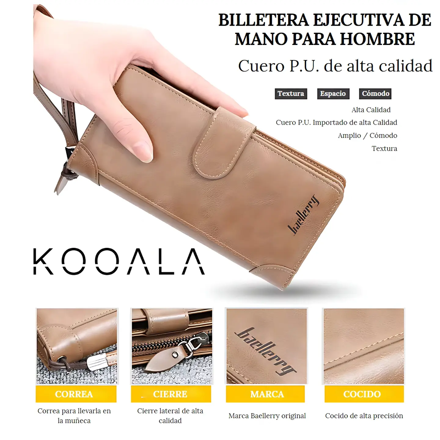 Billetera Baellerry Ejecutiva de Mano para Hombre 8