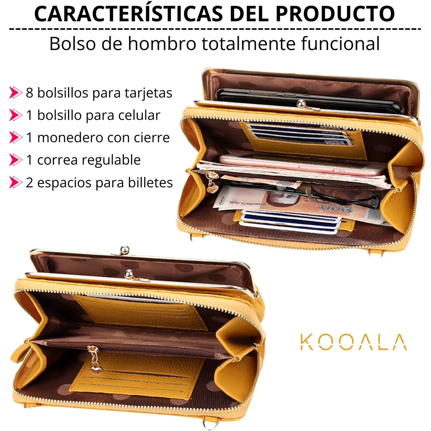 Billetera Cartera Baellerry Peach Rosada para Mujer 5