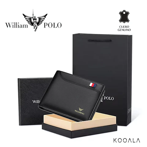 Billetera William Polo Turín de Cuero Genuino