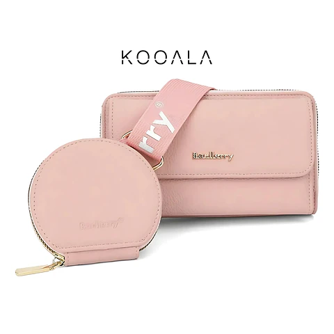 Cartera Billetera Baellerry Luxe Set Rosada