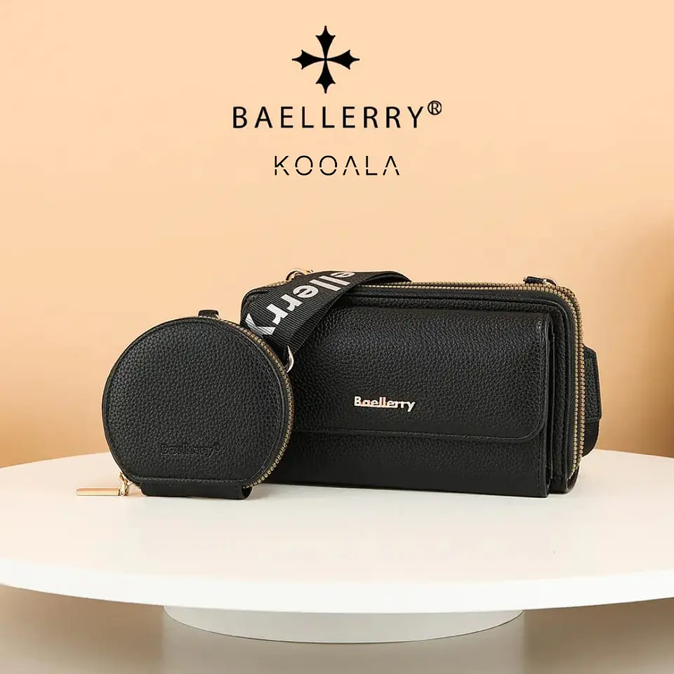 Cartera Billetera Baellerry Luxe Set Rosada 2