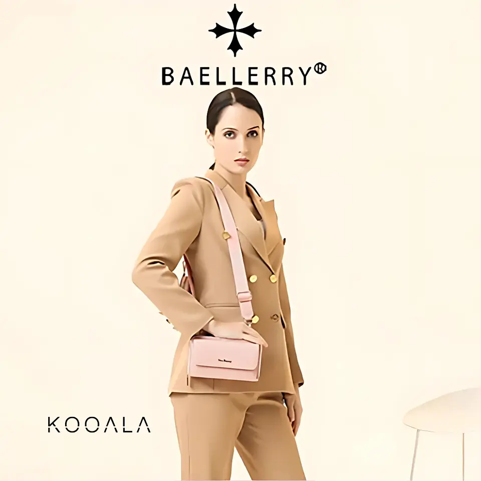 Cartera Billetera Baellerry Luxe Set Rosada 3