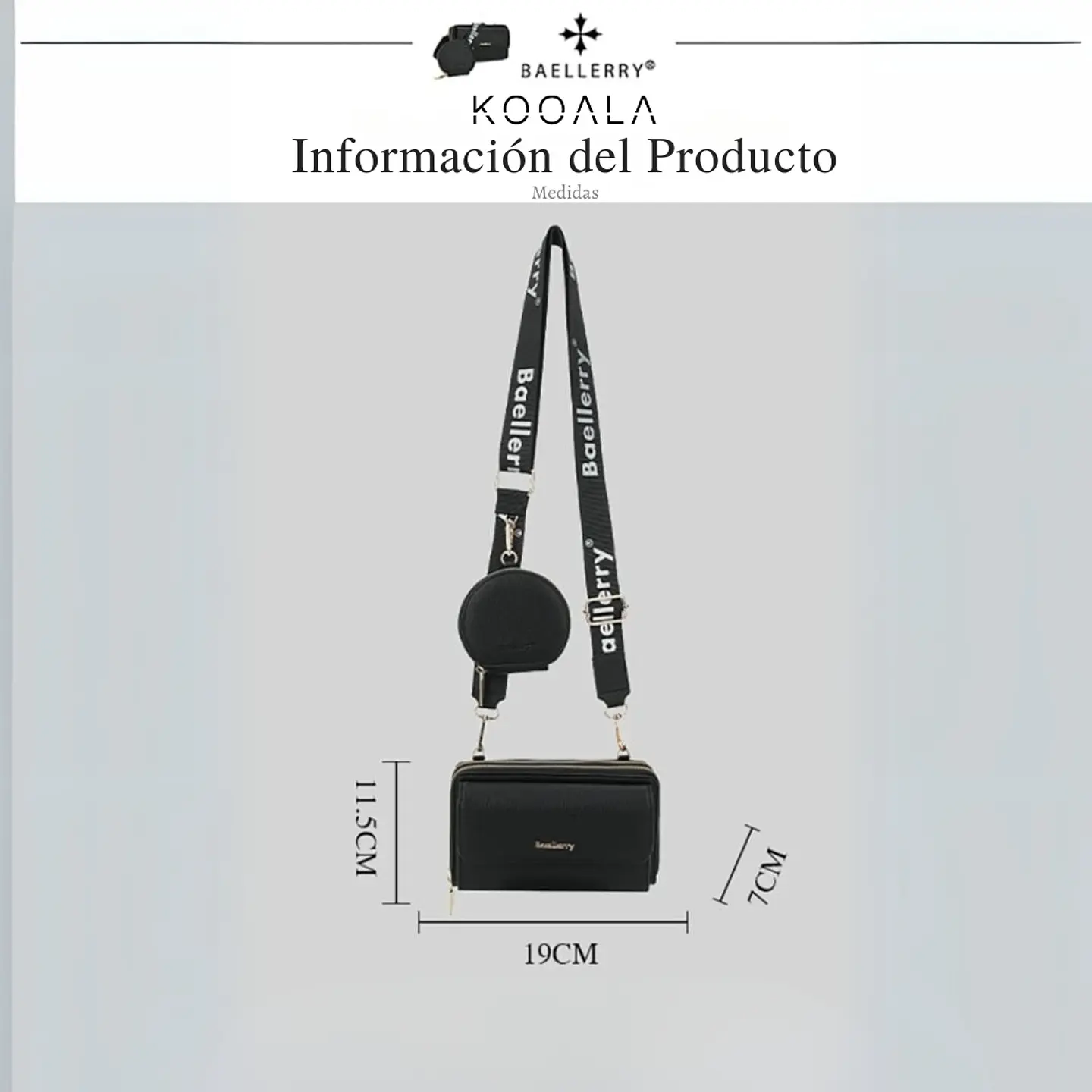 Cartera Billetera Baellerry Luxe Set Rosada 4