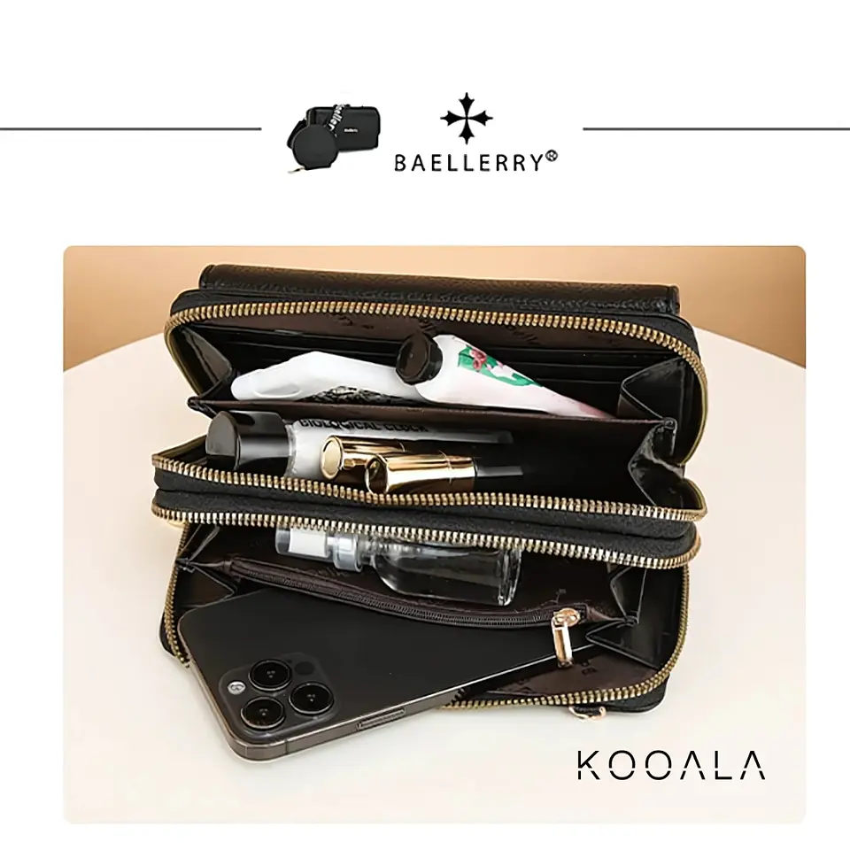 Cartera Billetera Baellerry Luxe Set Rosada 6