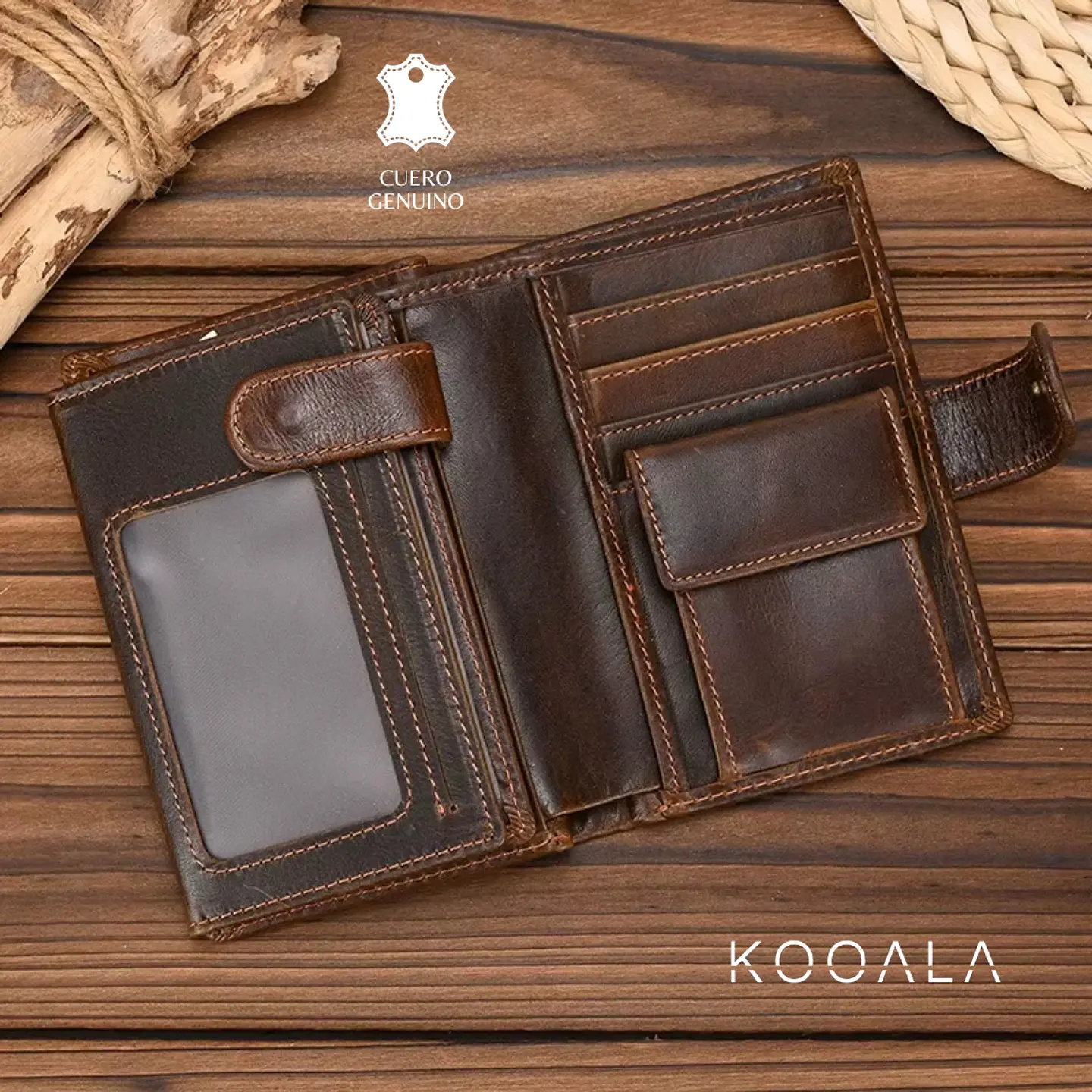 Billetera Premium Leather Max de Cuero Genuino 7