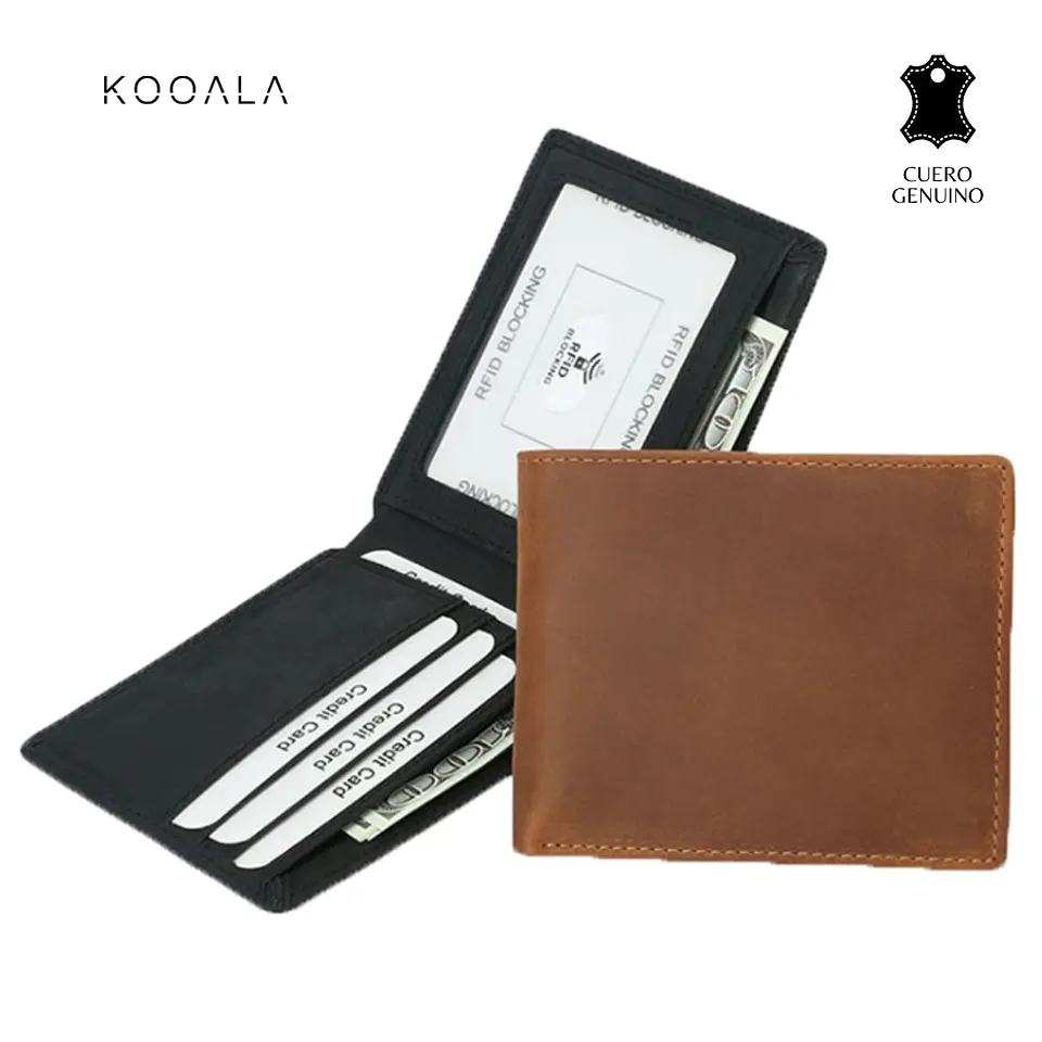 Billetera Slim Essential de Cuero Genuino para Hombre 1