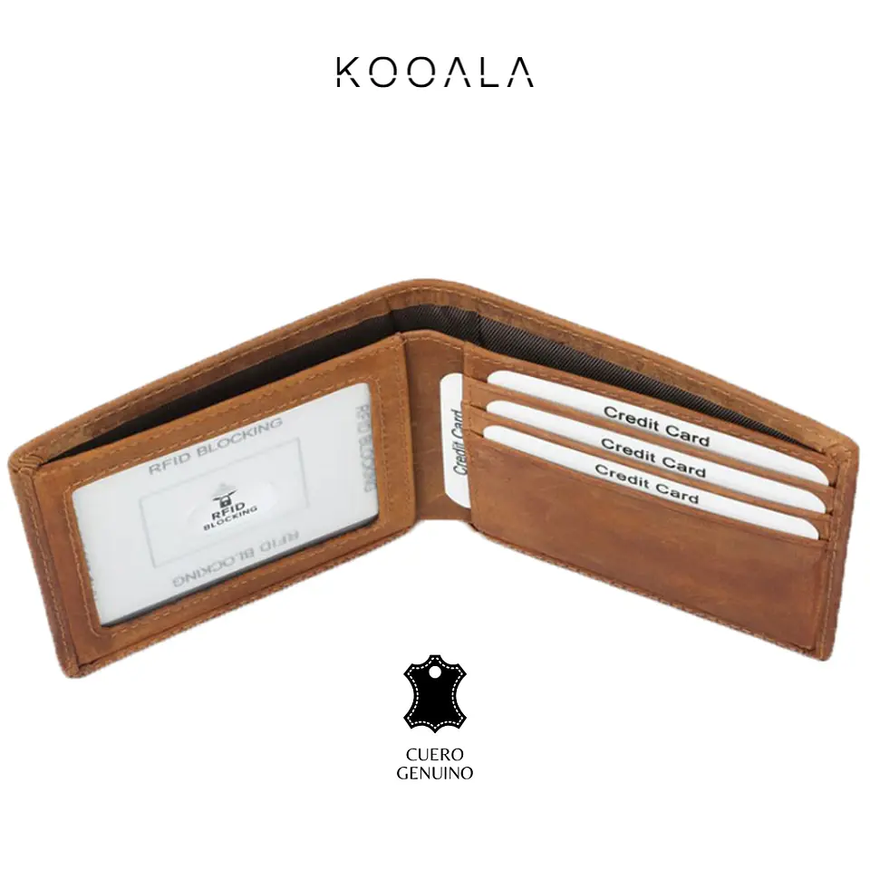 Billetera Slim Essential de Cuero Genuino para Hombre 2