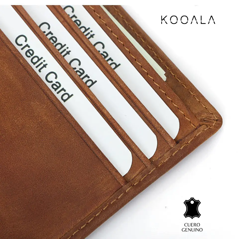 Billetera Slim Essential de Cuero Genuino para Hombre 4