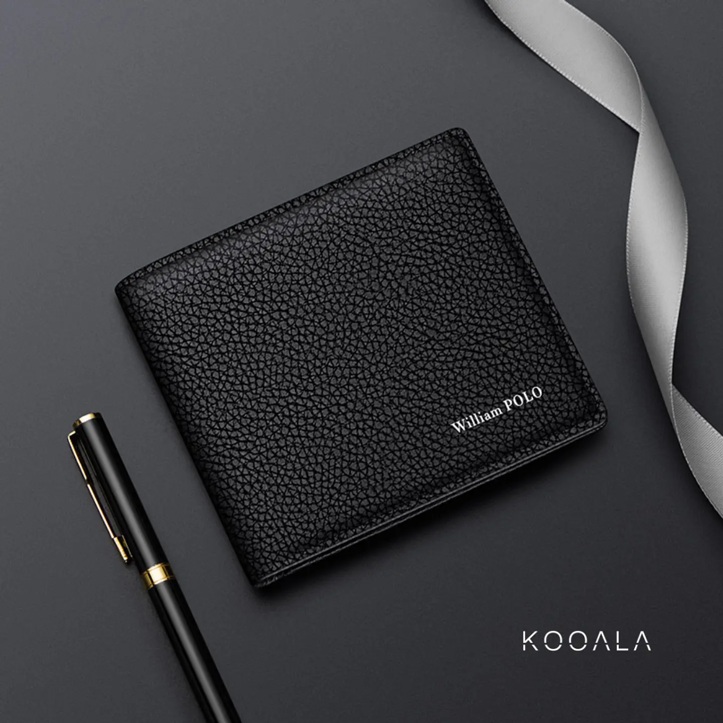 Billetera William Polo Textura Classic RFID de Cuero 1
