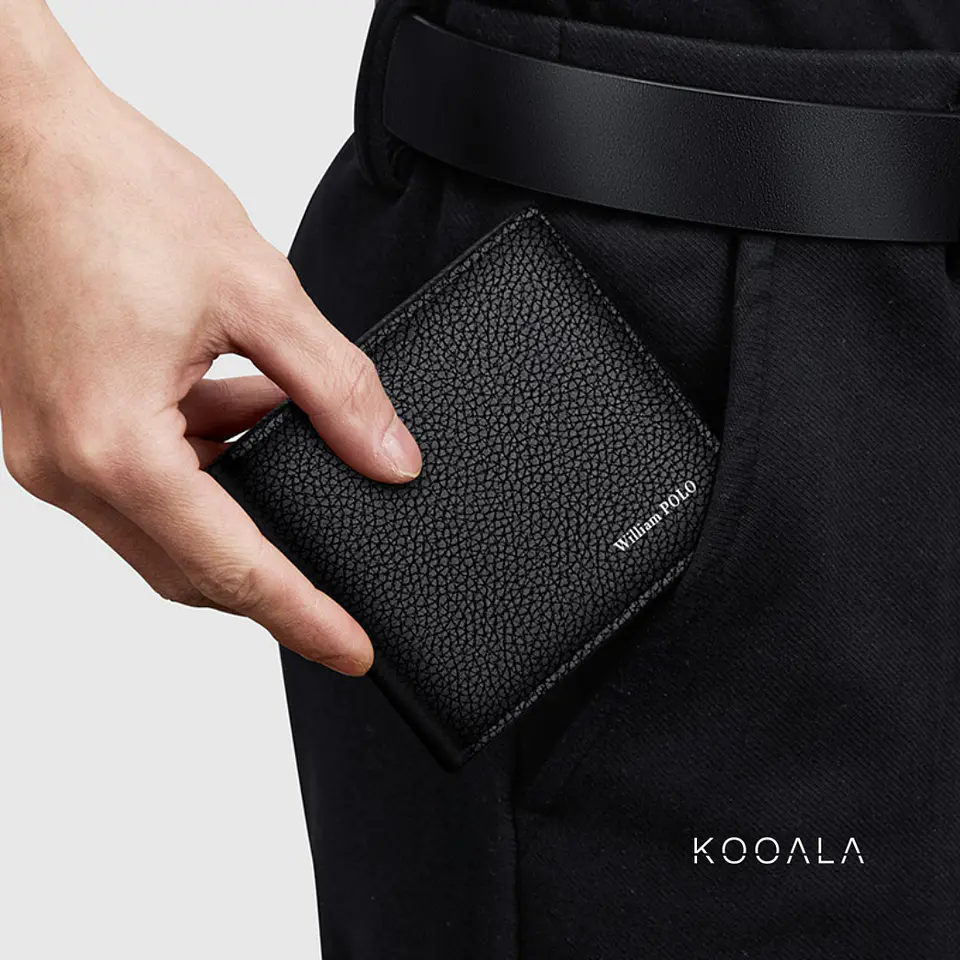 Billetera William Polo Textura Classic RFID de Cuero 4